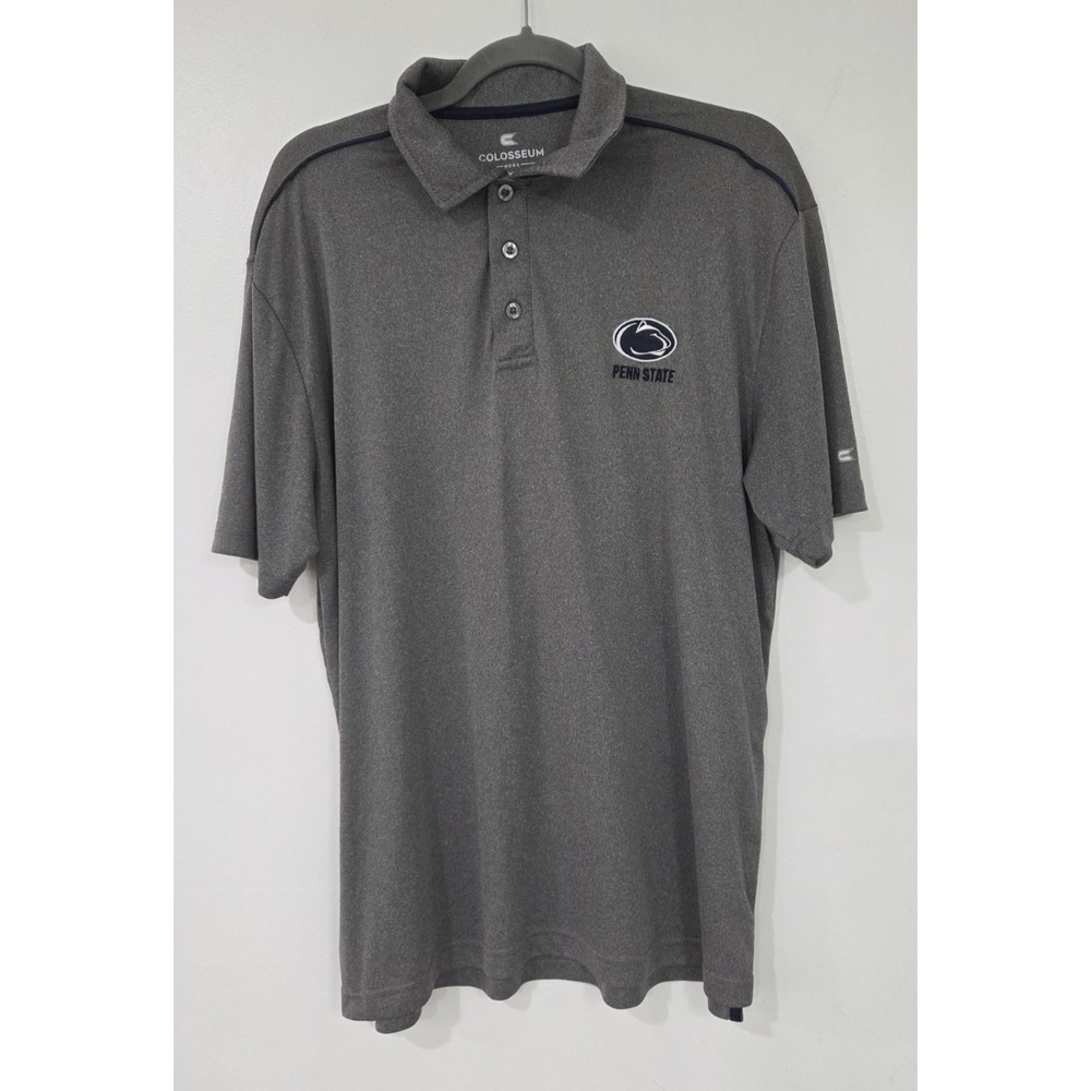 Penn‎ State Colosseum Gray Nittany Lion Logo Polo Shirt XL